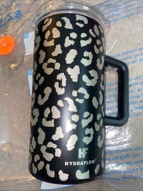 Hydraflow Black Leopard Print Travel Mug - Black